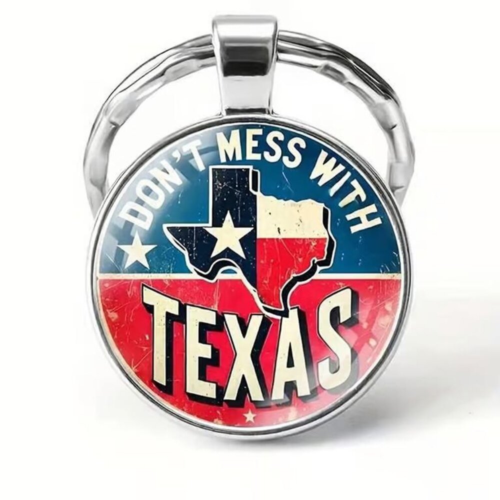 Stainless Steel DONT MESS WITH TEXAS Keyring Keychain Accessory